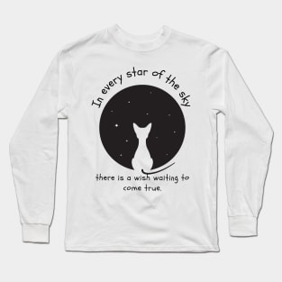 cat see stars Long Sleeve T-Shirt